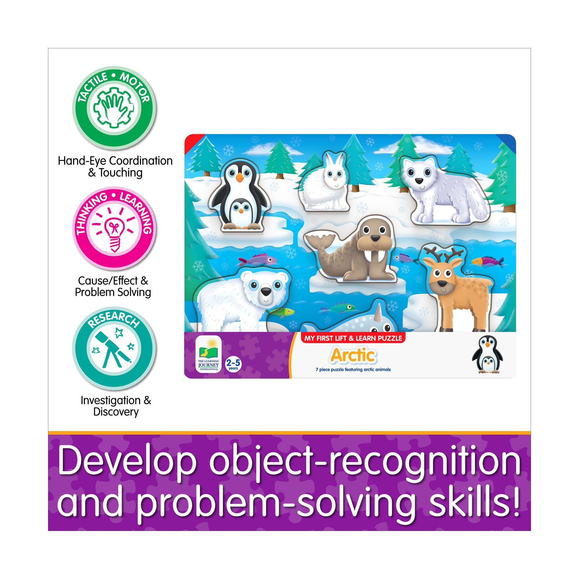 My First Lift & Learn Puzzle - Artic: 7 Pcs
